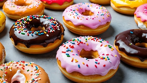 donut with sprinkles photo