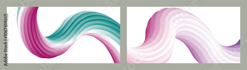 Abstract volumetric background. Cords. set of two illustrations. Toothpaste in a tube. Minimalism. Creative modern background. Cover design, wallpaper, background. eps vector.