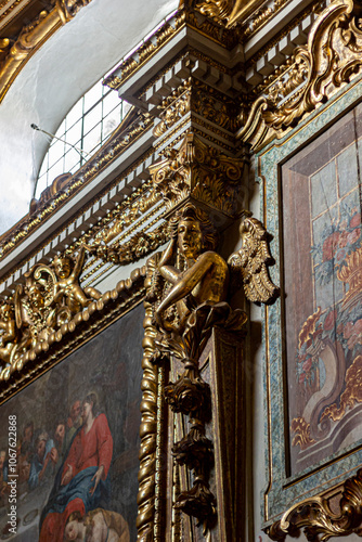 detail of the church in minas gerais