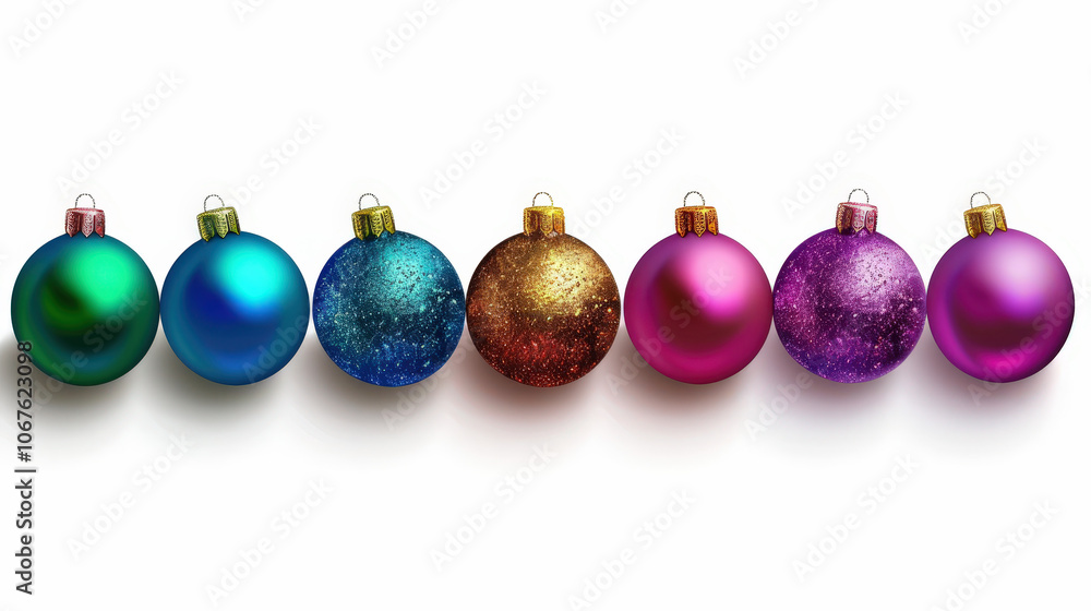 christmas balls banner with copy space for text christmas balls banner with copy space for text
