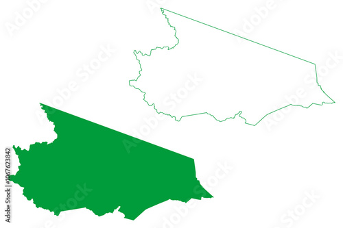 Mancio Lima municipality (Acre state, Municipalities of Brazil, Federative Republic of Brazil) map vector illustration, scribble sketch Mancio Lima map