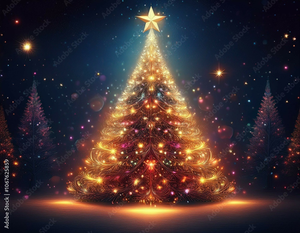 christmas tree with stars christmas tree with stars