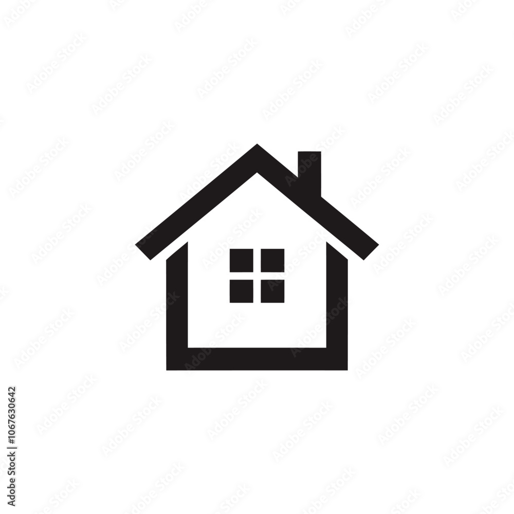 Fototapeta premium Black home icon design vector illustration