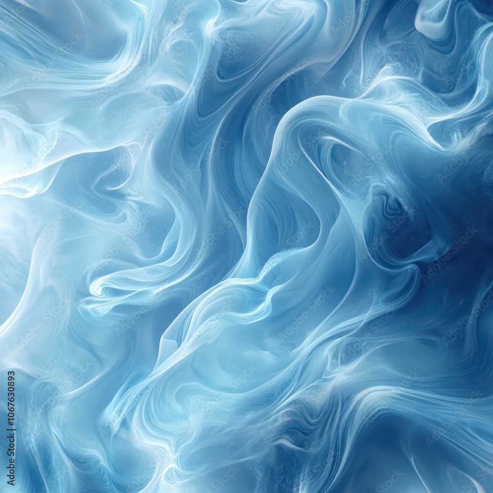 Obraz premium A swirling pattern of light and dark blues, like flowing, abstract water.