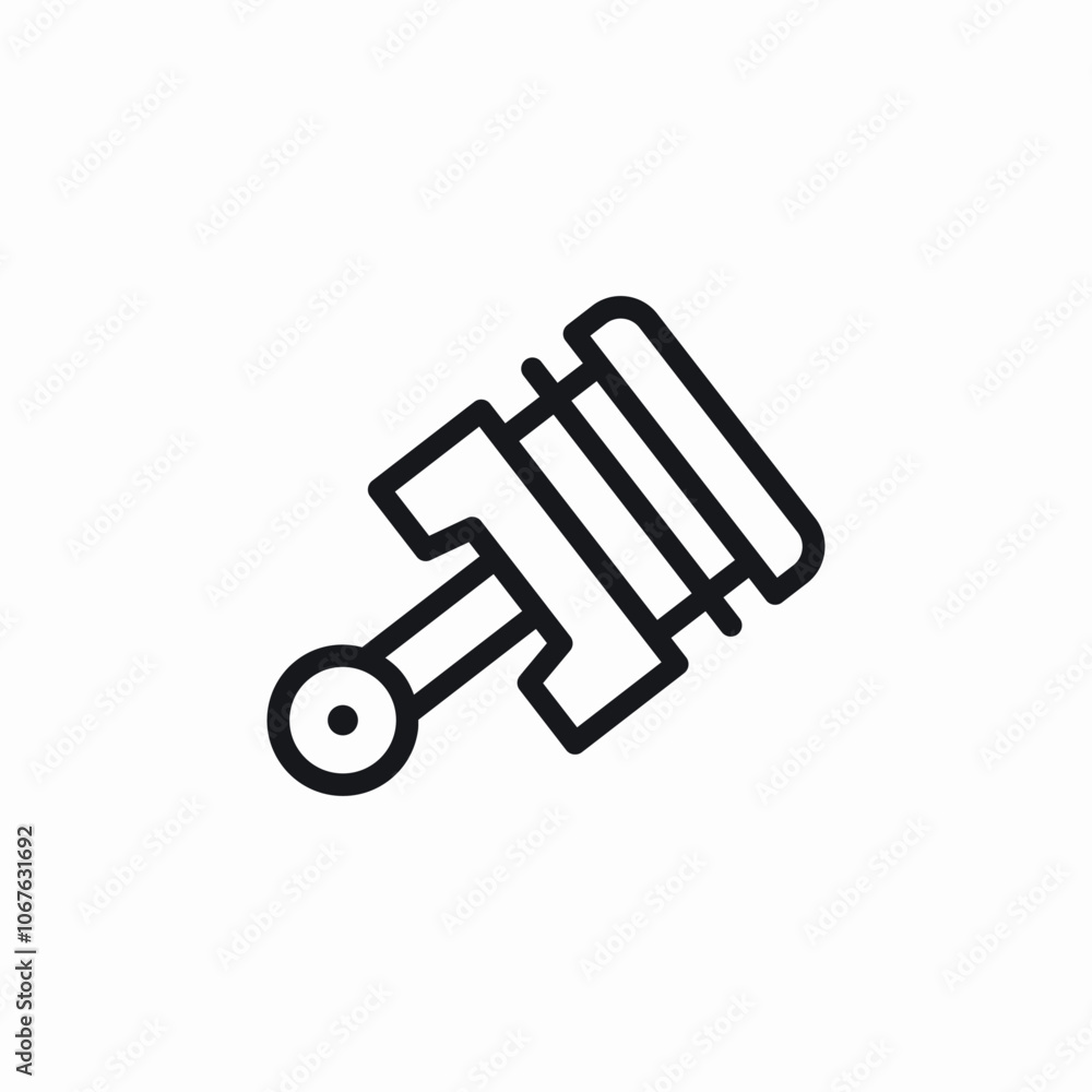 car engine piston icon sign vector car engine piston icon sign vector