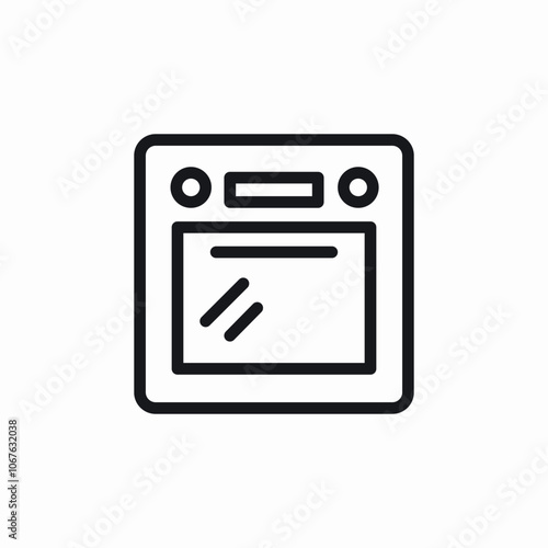 gas stove oven icon sign vector