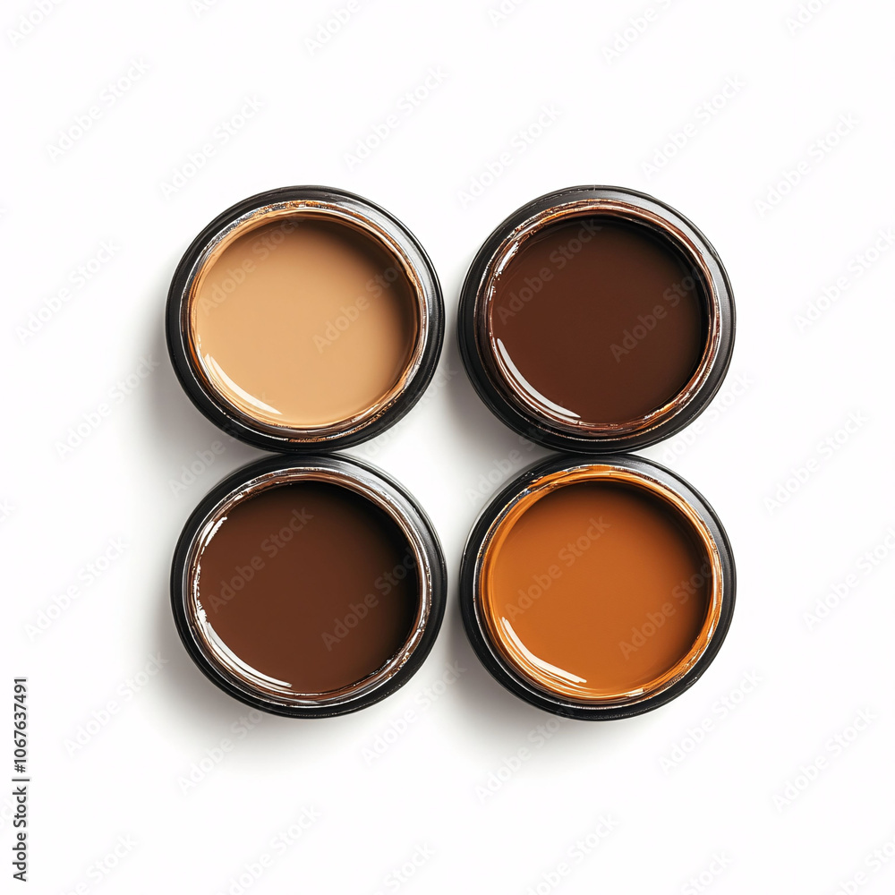 Set of Four Brown Tones in Paint Cans Set of Four Brown Tones in Paint Cans
