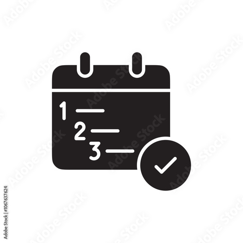 Installment Plan Icon with Calendar and Multiple Checkmarks, Representing Scheduled Payments, Payment Plans, and Financial Flexibility