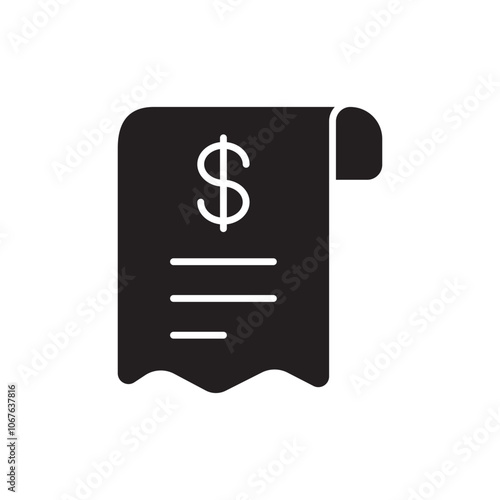 Receipt Icon, Representing Payment Confirmations, Transaction Proof, and Order Confirmation photo