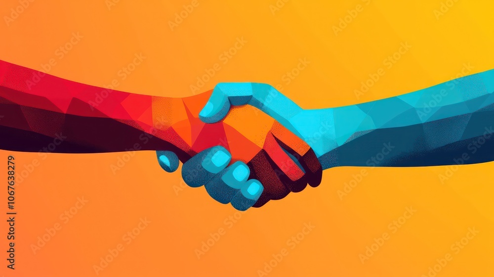 Human handshake visual, symbolizing collaboration