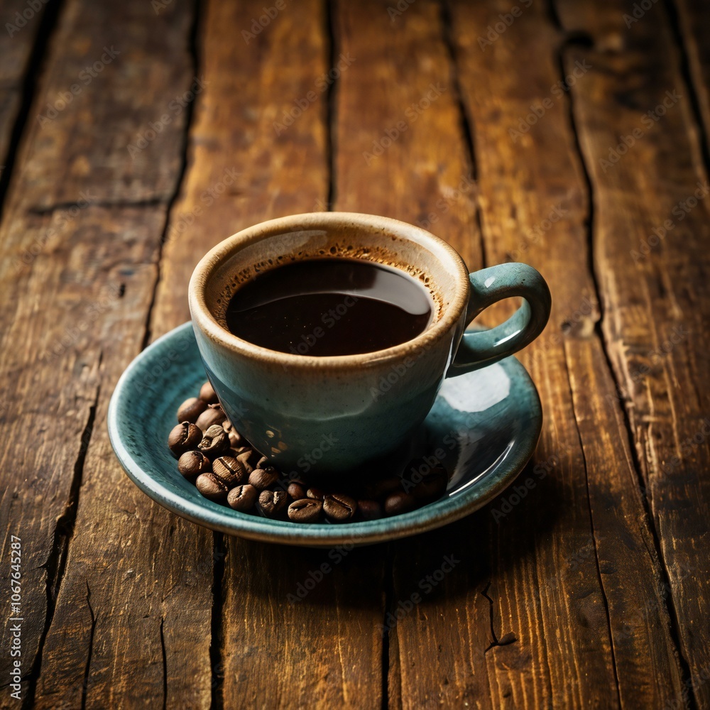 Rustic Coffee Cup Close-Up Rustic Coffee Cup Close-Up