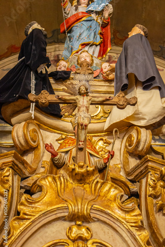 A Jesus image in a cross