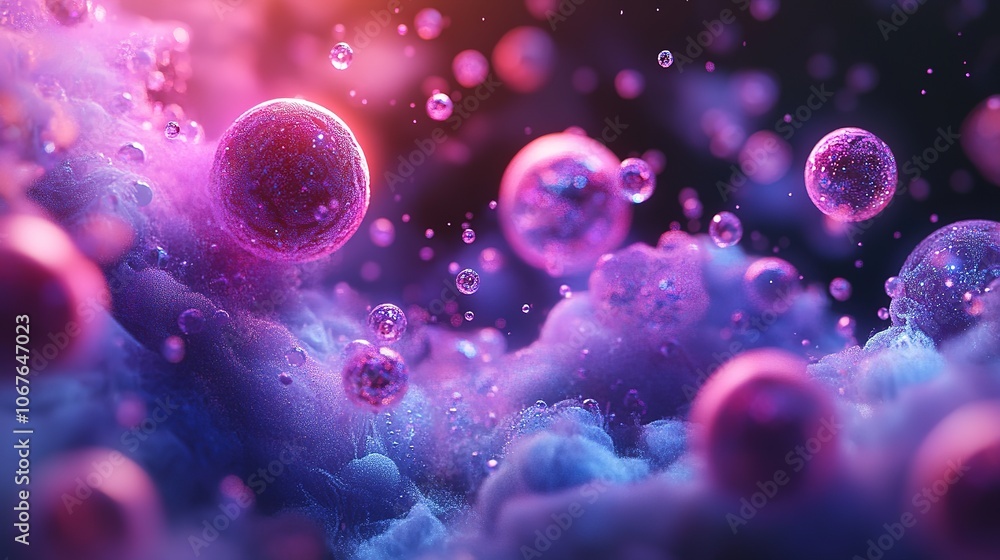 A colorful image of many small spheres A colorful image of many small spheres
