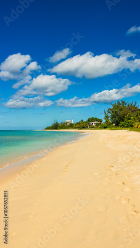 Barbados Island's Sandy Paradise Beach, Caribbean Island