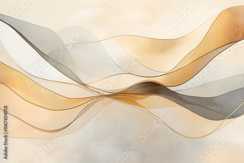 Golden Harmony in Abstract Geometric Composition