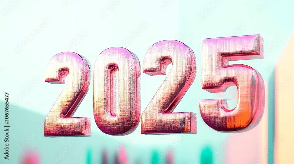 2025 new year background with shiny and glossy text 2025 new year background with shiny and glossy text
