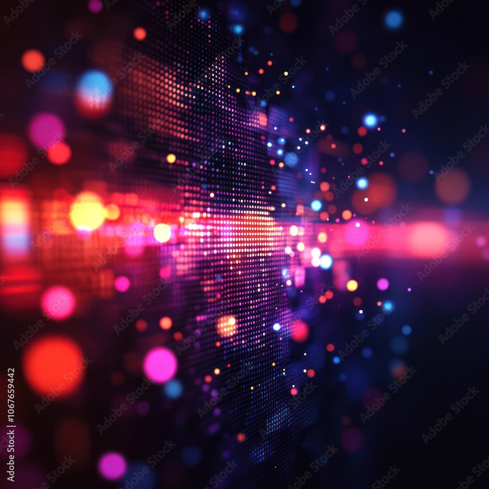 Abstract background with glowing particles and lines. Abstract background with glowing particles and lines.