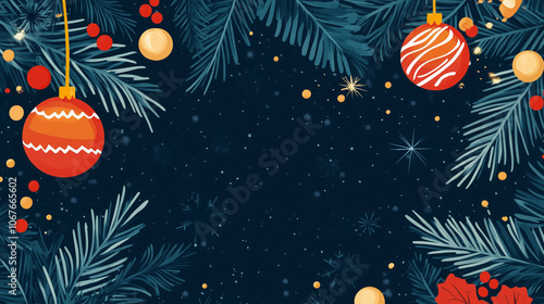 christmas background with christmas tree