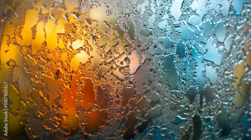 water drops on glass