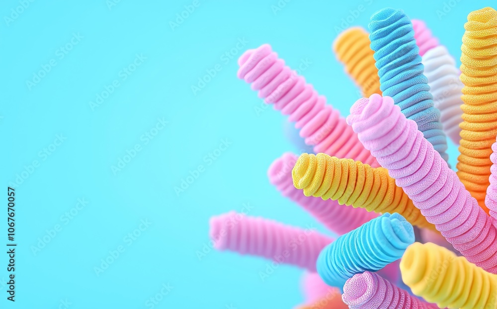Obraz premium An intricate human ecosystem supports a vibrant microbiome, colorful bacteria, and a wide range of microorganisms that contribute to health, immunity, and various bodily functions.