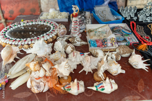 Coquillages à la plage de Thanuskodi rameswaram 
sud de l'inde
 photo