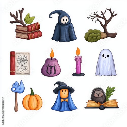 Handdrawn Halloween, Monsters, and Magic