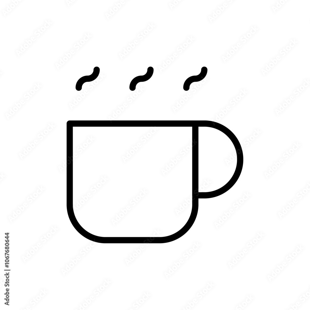 Mug icon Thin line vector illustration set Mug icon Thin line vector illustration set