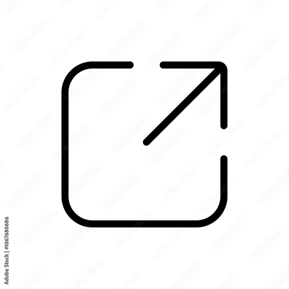 Open icon Thin line vector illustration set Open icon Thin line vector illustration set