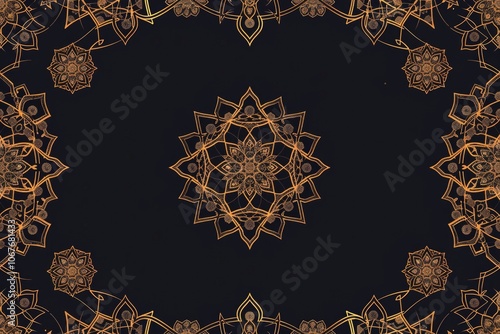 Islamic Muslim Arabian mosque style pattern background
