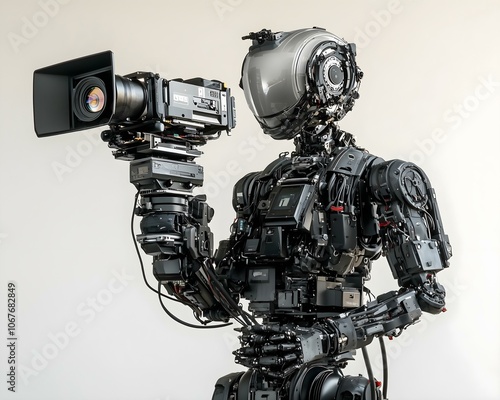 cameraman robot AI workforce robots in the workplace futuristic cinema technology
