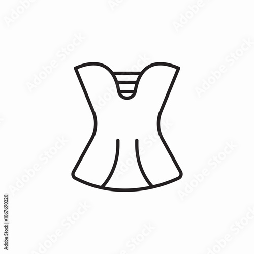 corset female fashion icon sign vector