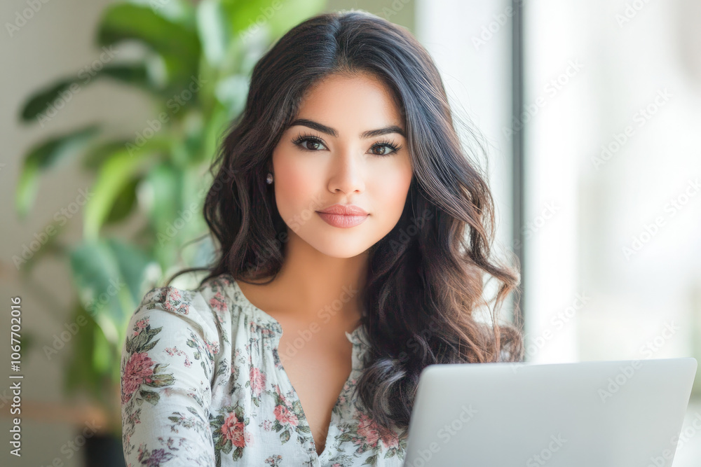 Confident businesswoman working on laptop in her office, symbolizing professionalism, focus, and modern workplace productivity. Confident businesswoman working on laptop in her office, symbolizing professionalism, focus, and modern workplace productivity.