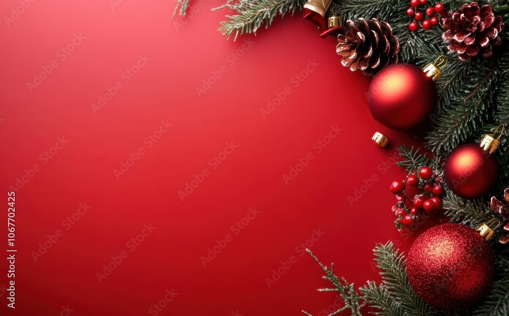 Festive Christmas Background with Open Space for Text Festive Christmas Background with Open Space for Text