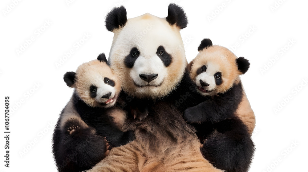 Naklejka premium Cute Panda Babies