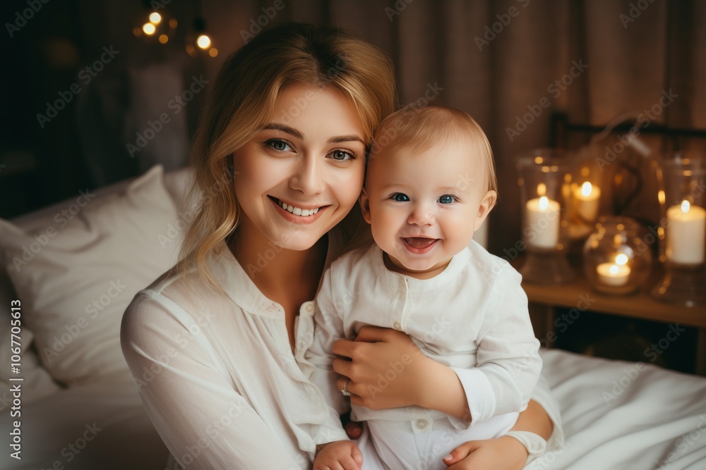 Heartwarming moment a mother and child embrace in a cozy scandinavian inspired room Heartwarming moment a mother and child embrace in a cozy scandinavian inspired room