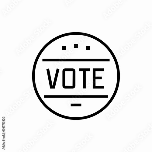 vote sticker icon sign vector