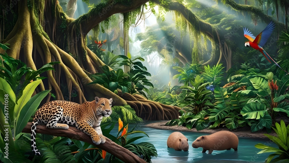 Amazon rainforest illustration Amazon rainforest illustration