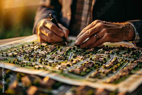 Land Development Project Map Showing Developer Plot
