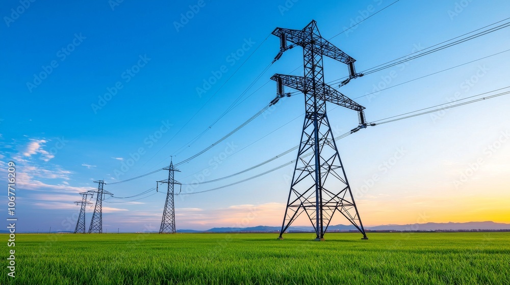 © typepng - Power line in the sunlight / bright abstract industrial zone photo © typepng - Power line in the sunlight / bright abstract industrial zone photo
