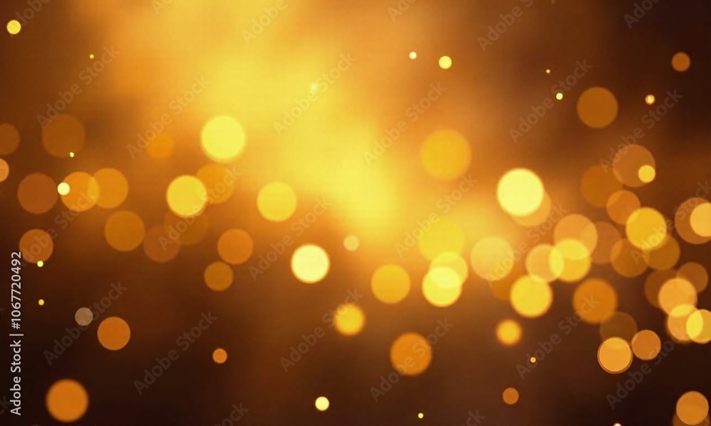 Golden bokeh background magical glowing particles soft focus Golden bokeh background magical glowing particles soft focus