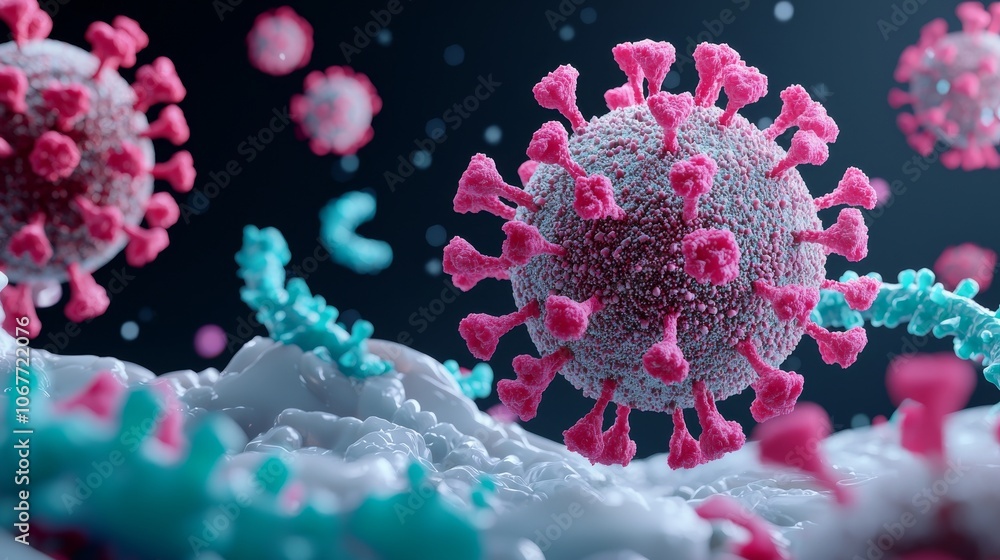 The application of advanced nanotechnology in drug delivery, robots that interact with cells and precise targeting. Nanotechnology. Illustration.