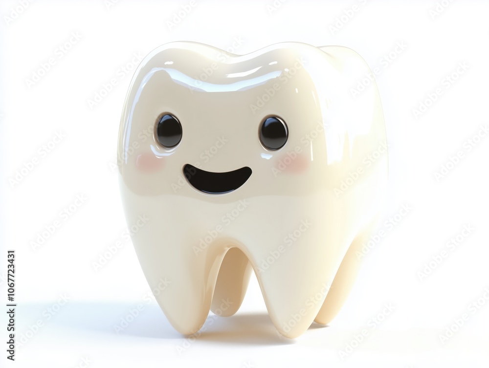 smiling tooth on white background smiling tooth on white background
