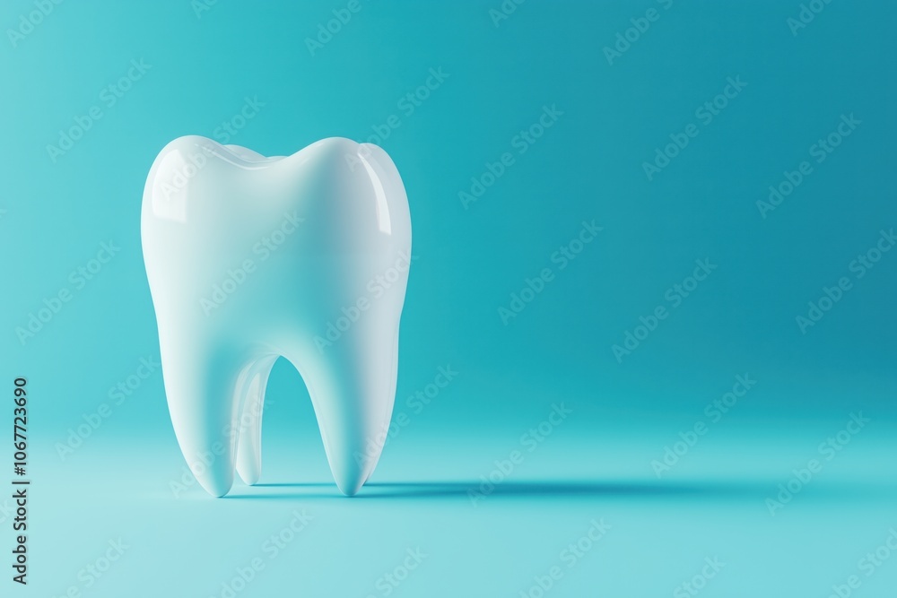 tooth on blue background tooth on blue background