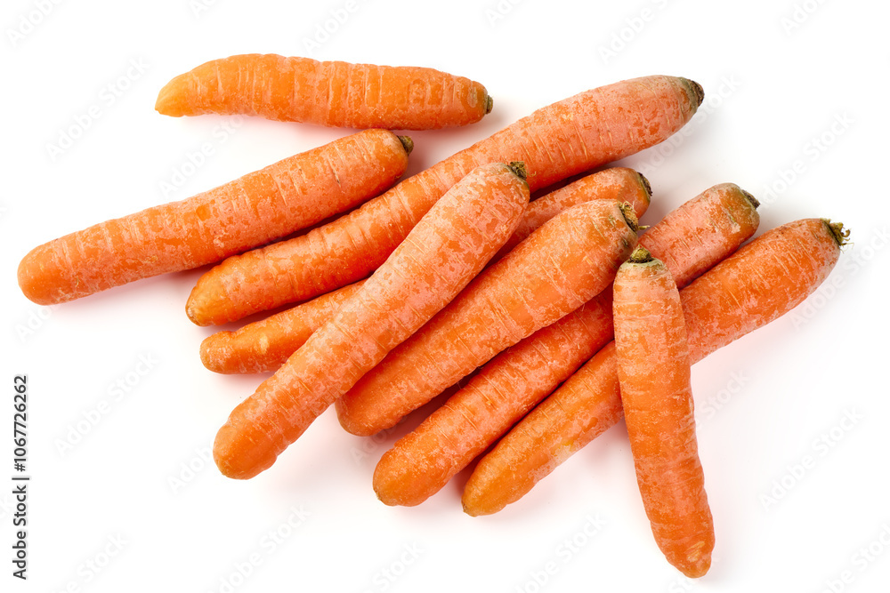 Fresh unpeeled organic carrot, isolated on white background. Fresh unpeeled organic carrot, isolated on white background.