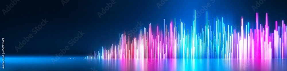 In a dark void, holographic network graphs display in 3D space, illuminated with neon glows against a futuristic background. In a dark void, holographic network graphs display in 3D space, illuminated with neon glows against a futuristic background.