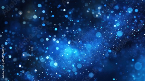 Abstract Blue Bokeh Background