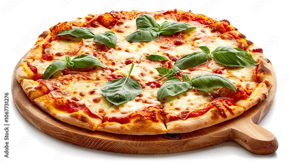 Top view of pizza topped with fresh mushrooms, tomatoes, and cheese, isolated on white background for menu and food design. Top view of pizza topped with fresh mushrooms, tomatoes, and cheese, isolated on white background for menu and food design.