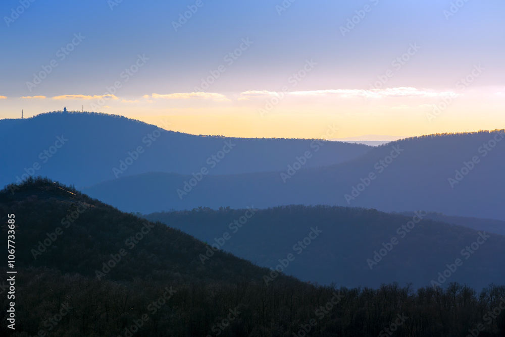 Obraz premium Sunset in the mountains