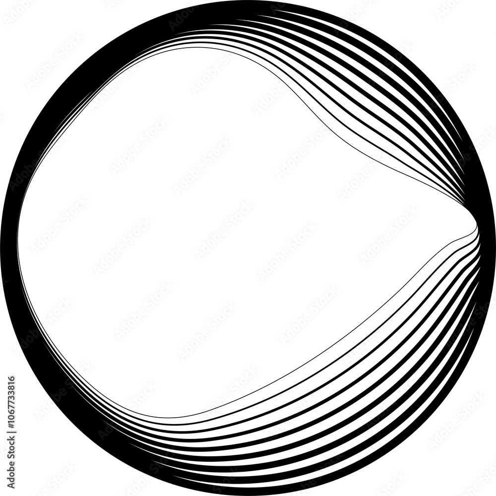 Circle lines with blend effect. Graphic elements halftone Circle lines with blend effect. Graphic elements halftone