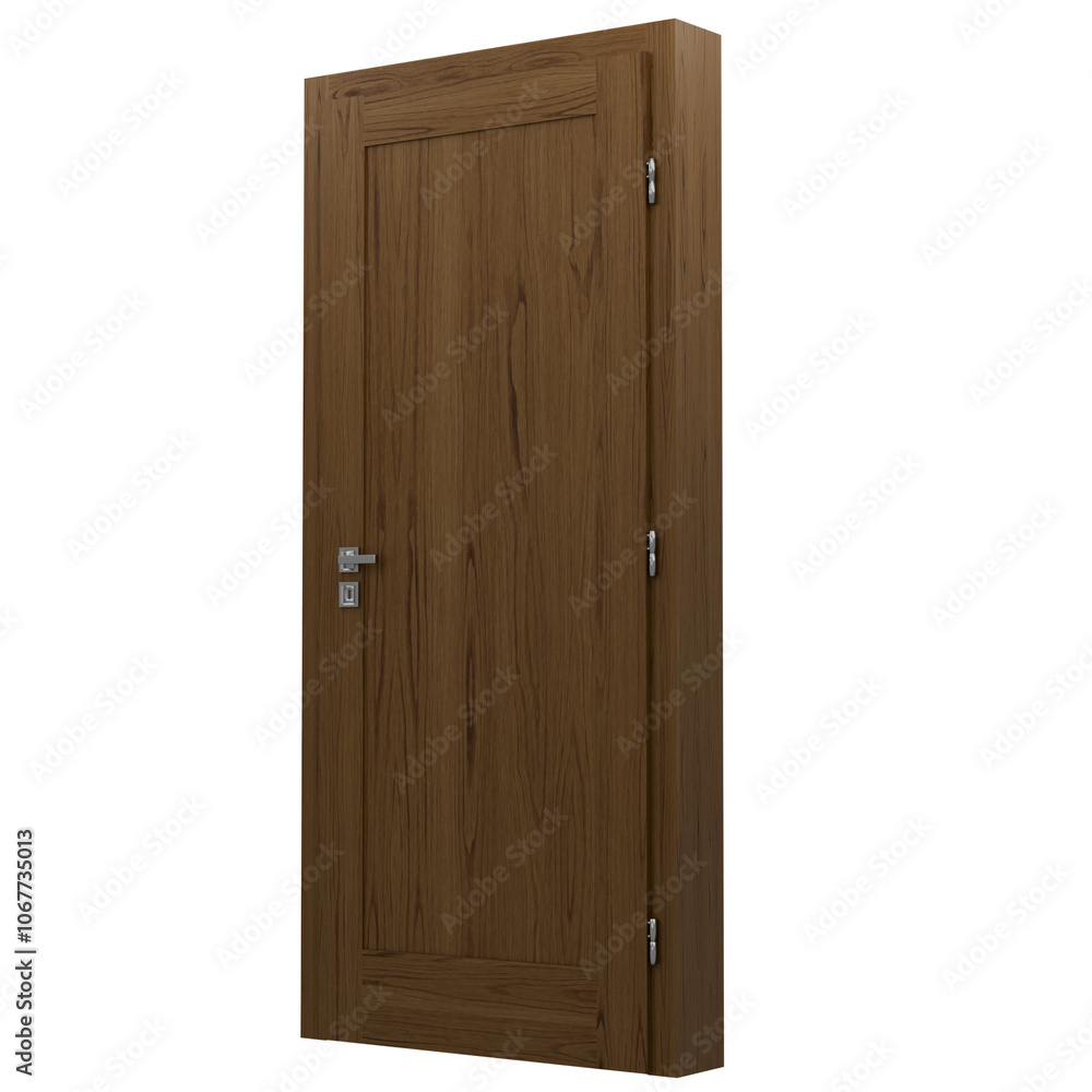 3d render wooden door with transparent background 3d render wooden door with transparent background